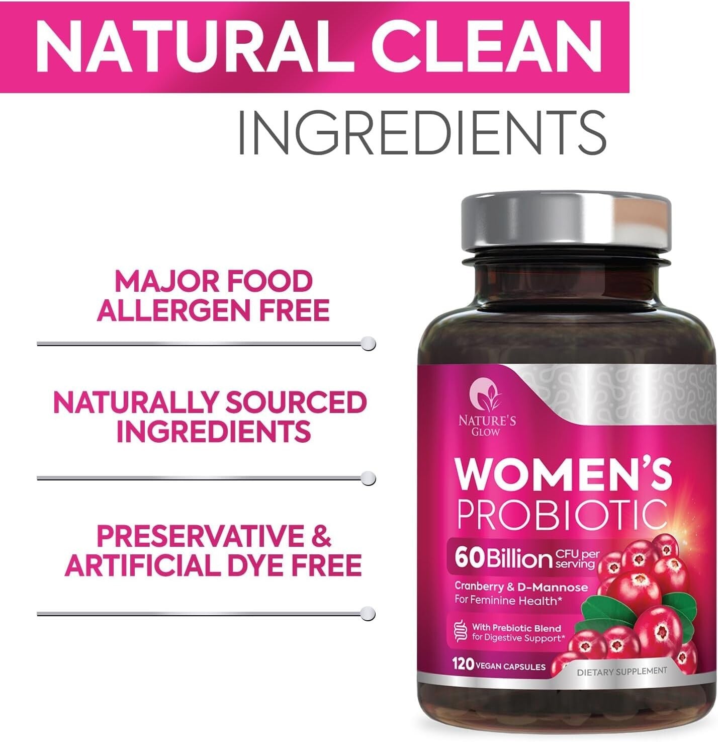 Women's Probiotics for Digestive Health, Immune Support, and Vaginal Wellness