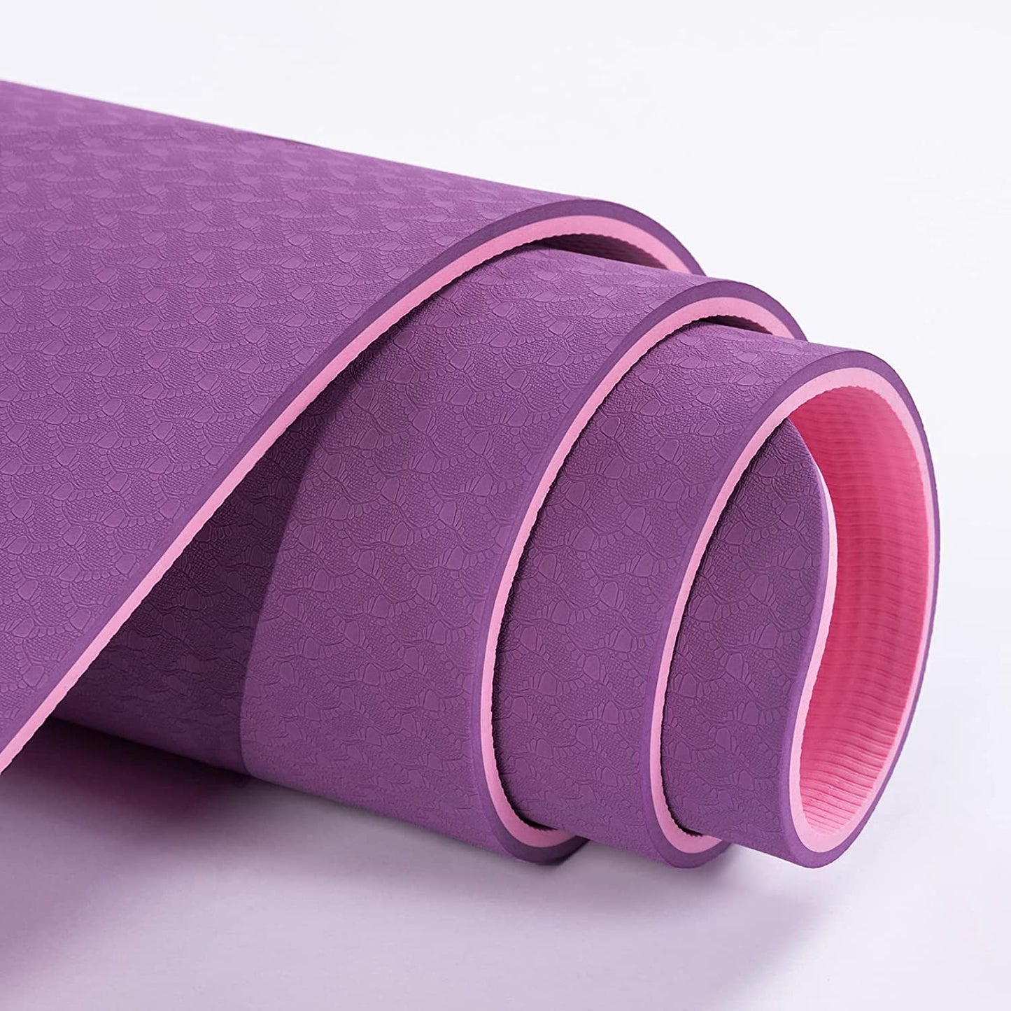 Eco-Friendly Non-Slip Yoga Mat - 1/4" Thick Pilates and Fitness Exercise Mat for Women with Carrying Sling and Storage Bag
