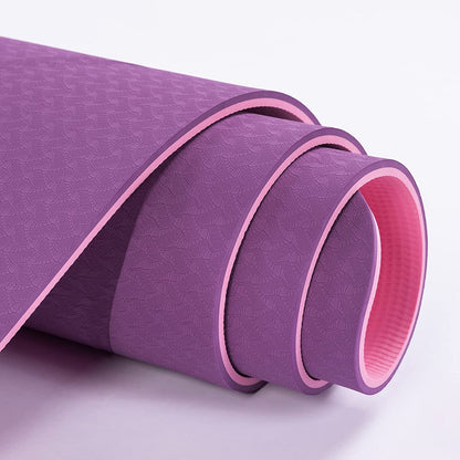 Eco-Friendly Non-Slip Yoga Mat - 1/4" Thick Pilates and Fitness Exercise Mat for Women with Carrying Sling and Storage Bag