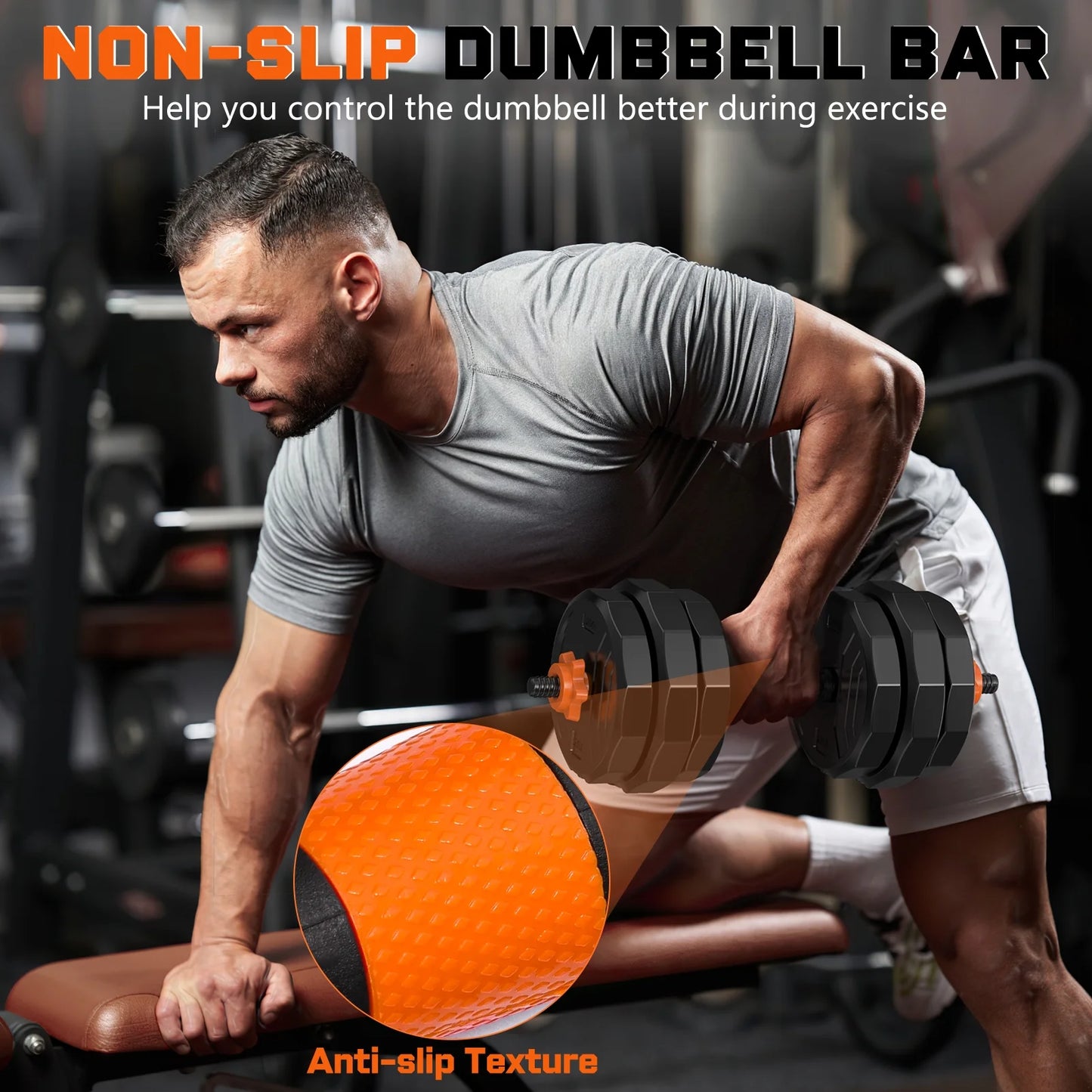 44 lb 4-in-1 Adjustable Dumbbell Set with Connector for Versatile Home Gym Workouts - Suitable for Men and Women