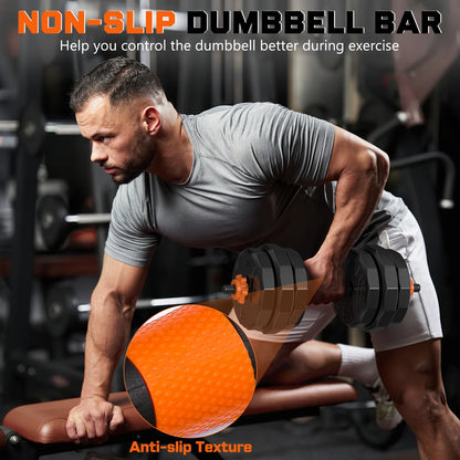 44 lb 4-in-1 Adjustable Dumbbell Set with Connector for Versatile Home Gym Workouts - Suitable for Men and Women