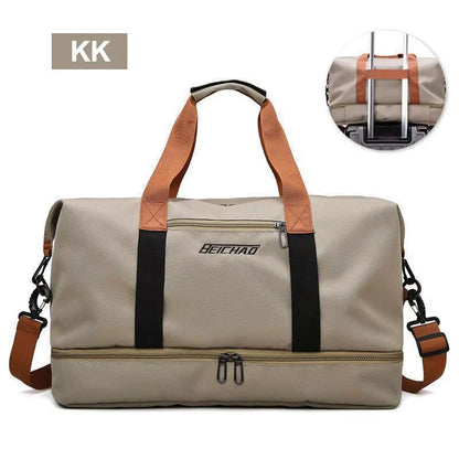 Portable Fitness Travel Gym Bag - Versatile Duffle and Crossbody Shoulder Bag for Short-Distance Travel and Weekend Getaways