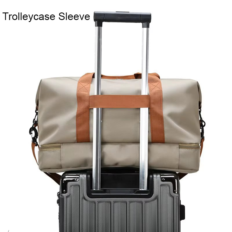 Portable Fitness Travel Gym Bag - Versatile Duffle and Crossbody Shoulder Bag for Short-Distance Travel and Weekend Getaways