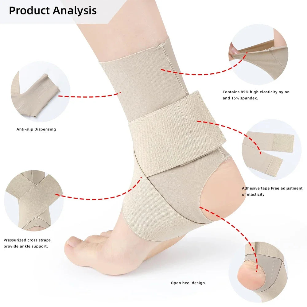 Compression Ankle Brace for Achilles Tendonitis Relief - Unisex Support Socks for Swelling and Joint Pain During Sports Activities