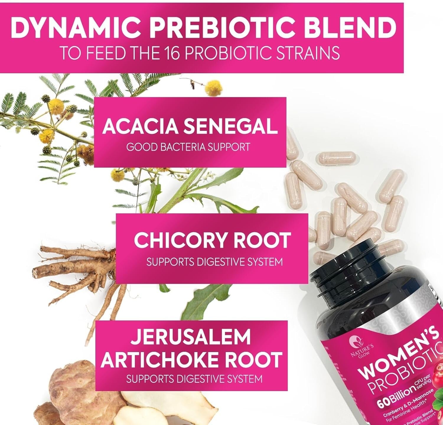 Women's Probiotics for Digestive Health, Immune Support, and Vaginal Wellness