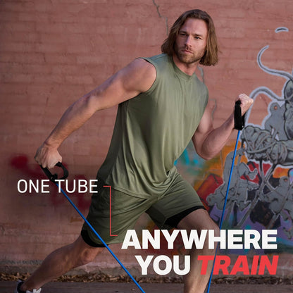 Xertube Resistance Bands with Handles - Individual Exercise Cords Available, Featuring Home Gym Workout Fitness Door Anchor Attachment Option