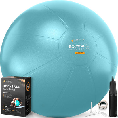 Professional Exercise Ball for Yoga, Pilates, and Fitness - Ideal for Pregnancy, Stability, Core Strength, Balance Therapy, and Home Gym Use - Includes Fast Pump