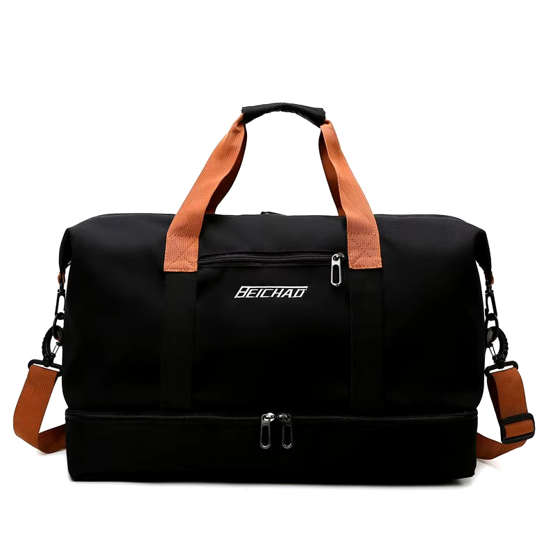 Portable Fitness Travel Gym Bag - Versatile Duffle and Crossbody Shoulder Bag for Short-Distance Travel and Weekend Getaways
