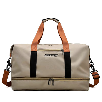 Portable Fitness Travel Gym Bag - Versatile Duffle and Crossbody Shoulder Bag for Short-Distance Travel and Weekend Getaways