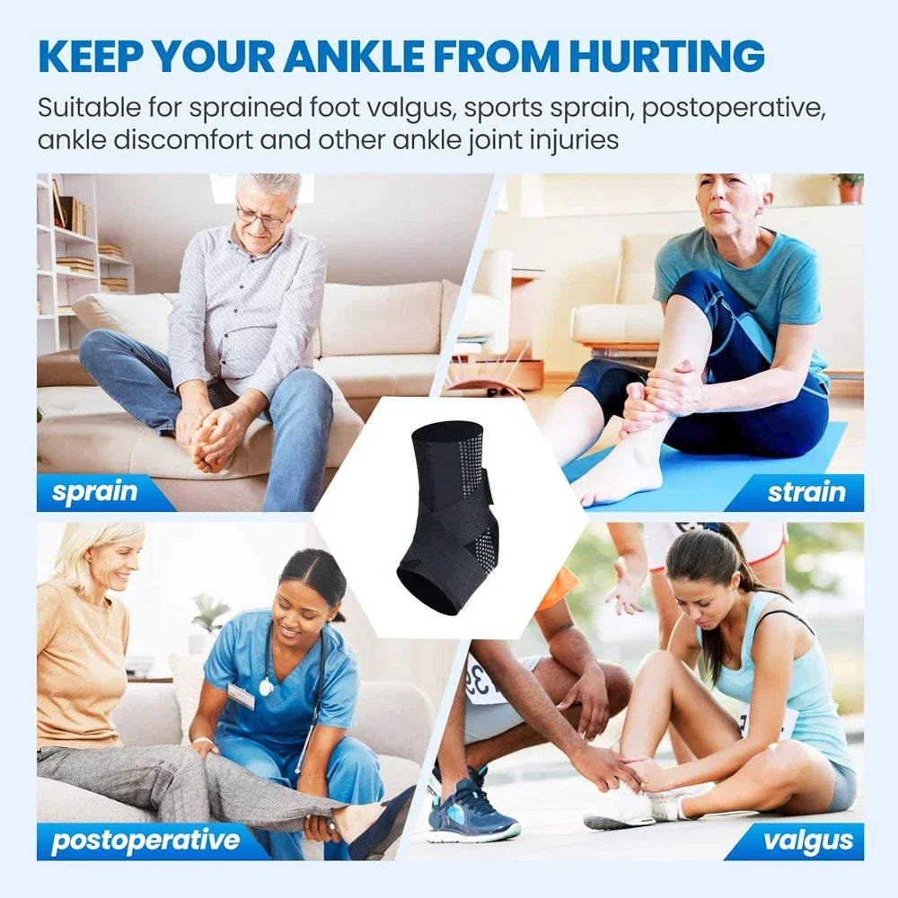 Compression Ankle Brace for Achilles Tendonitis Relief - Unisex Support Socks for Swelling and Joint Pain During Sports Activities