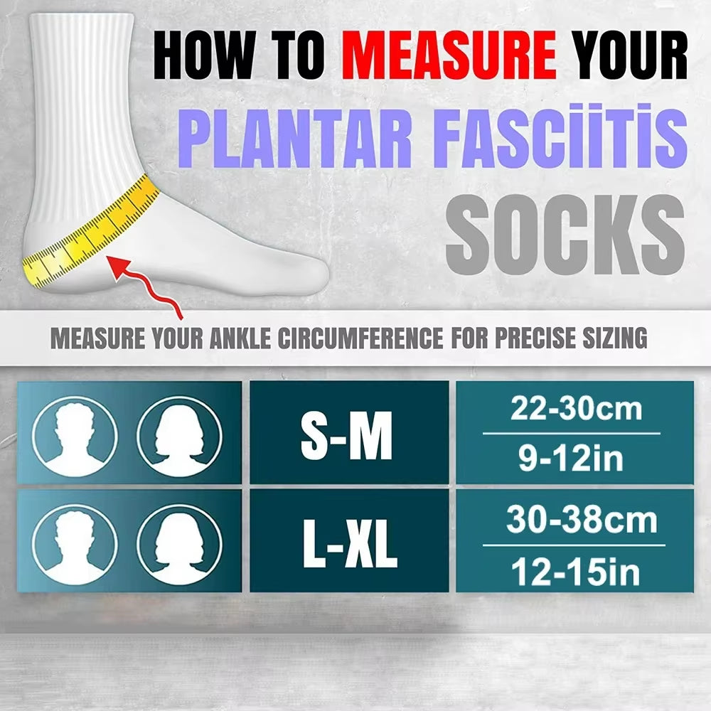 Plantar Fasciitis Night Splint Compression Socks - Heel Support Braces for Pain Relief