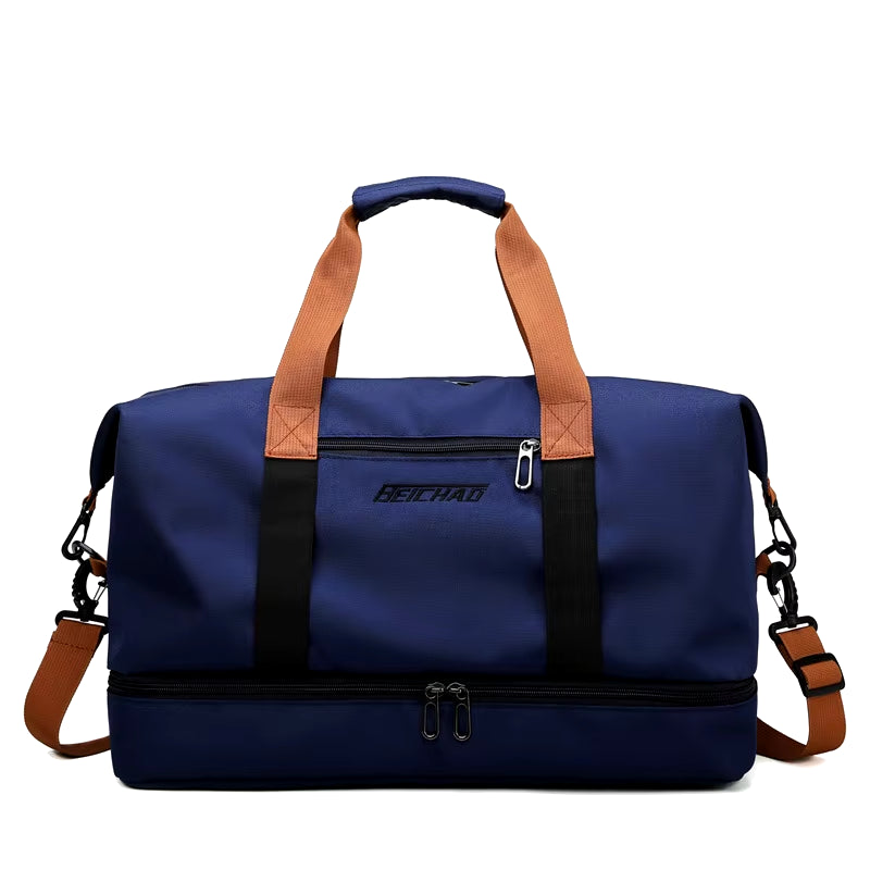 Portable Fitness Travel Gym Bag - Versatile Duffle and Crossbody Shoulder Bag for Short-Distance Travel and Weekend Getaways