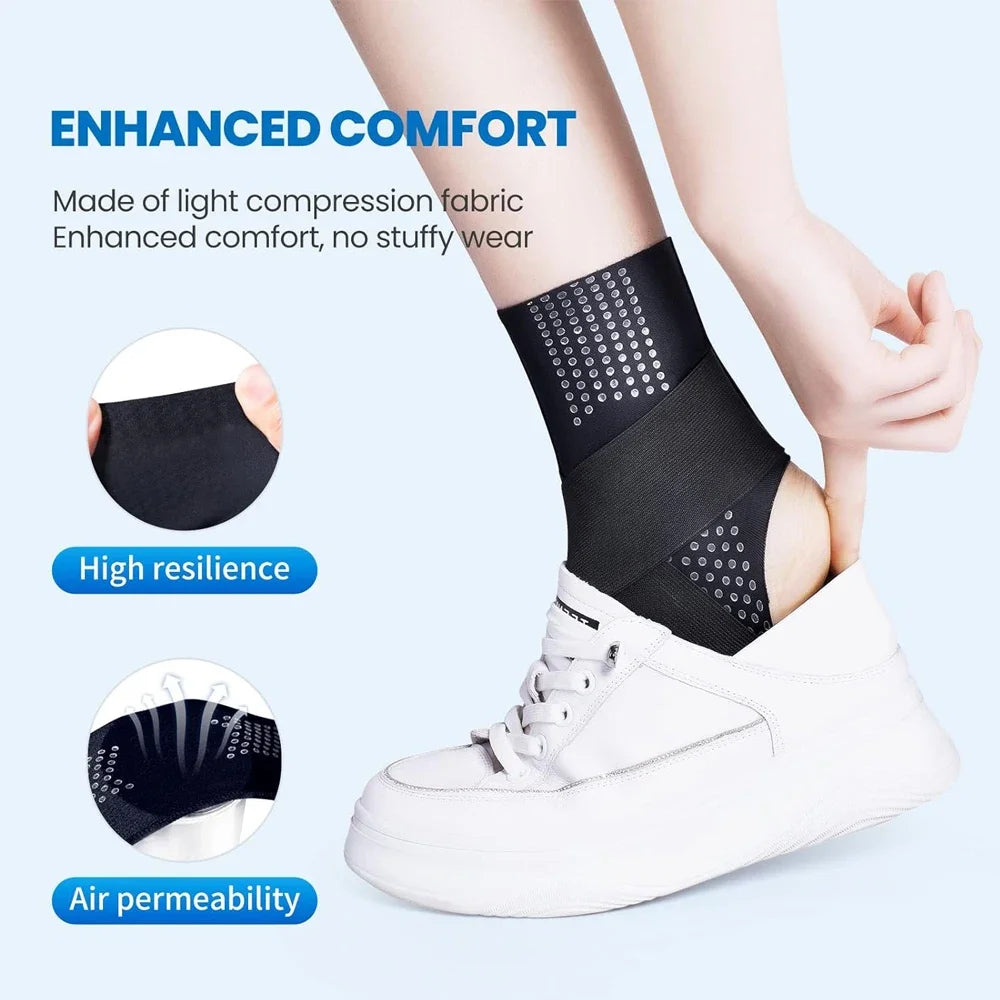 Compression Ankle Brace for Achilles Tendonitis Relief - Unisex Support Socks for Swelling and Joint Pain During Sports Activities