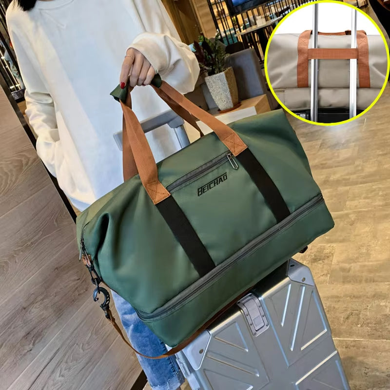 Portable Fitness Travel Gym Bag - Versatile Duffle and Crossbody Shoulder Bag for Short-Distance Travel and Weekend Getaways