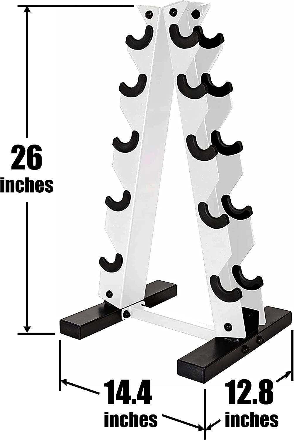 Rubber Coated Hex Dumbbell Set (5-25 lbs) with Storage Rack - Non-Slip Design for Muscle Toning, Strength Training, and Weight Management - Various Options Available