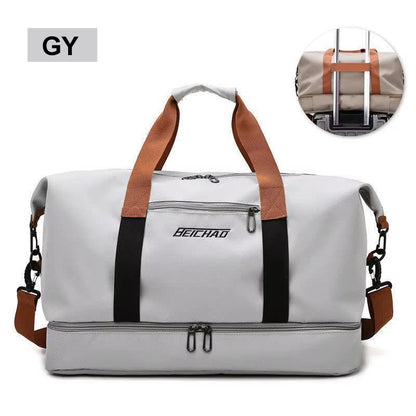 Portable Fitness Travel Gym Bag - Versatile Duffle and Crossbody Shoulder Bag for Short-Distance Travel and Weekend Getaways
