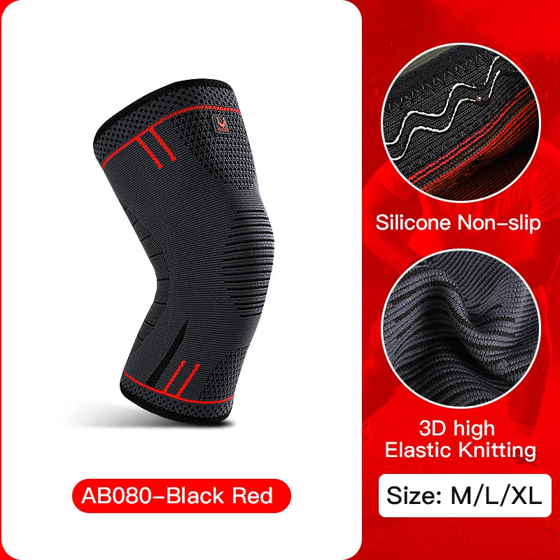 Compression Knee Support Sleeve - Elastic and Breathable Knee Brace for Sports, Gym, Basketball, Volleyball, and Running