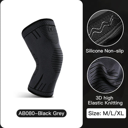 Compression Knee Support Sleeve - Elastic and Breathable Knee Brace for Sports, Gym, Basketball, Volleyball, and Running