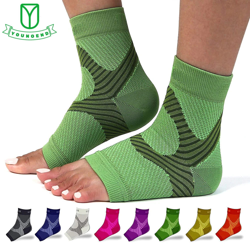 Plantar Fasciitis Night Splint Compression Socks - Heel Support Braces for Pain Relief