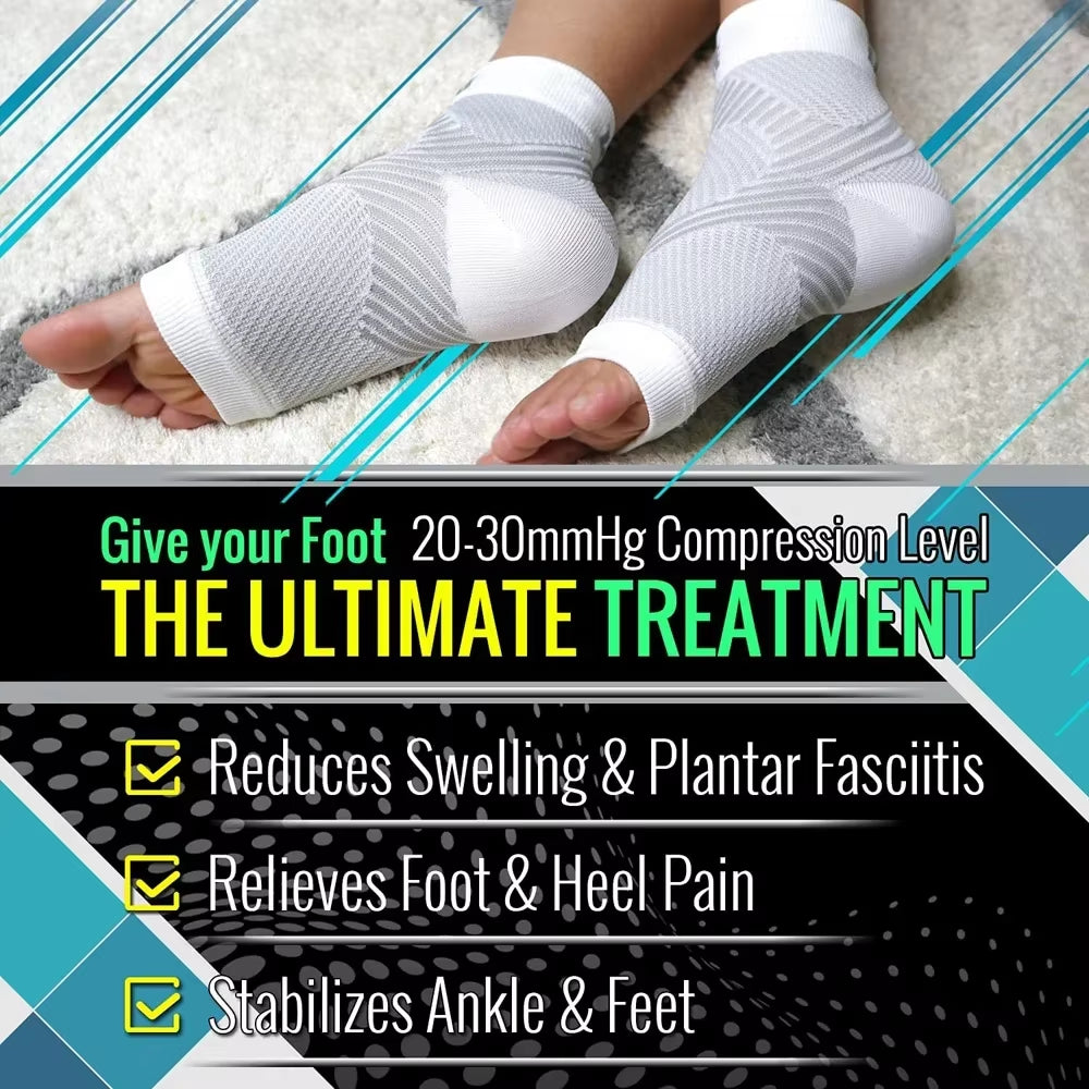 Plantar Fasciitis Night Splint Compression Socks - Heel Support Braces for Pain Relief