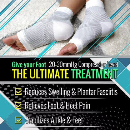 Plantar Fasciitis Night Splint Compression Socks - Heel Support Braces for Pain Relief