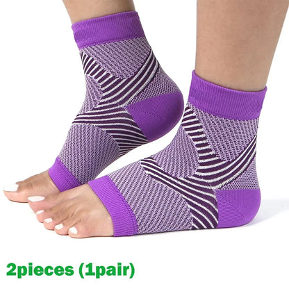 Plantar Fasciitis Night Splint Compression Socks - Heel Support Braces for Pain Relief