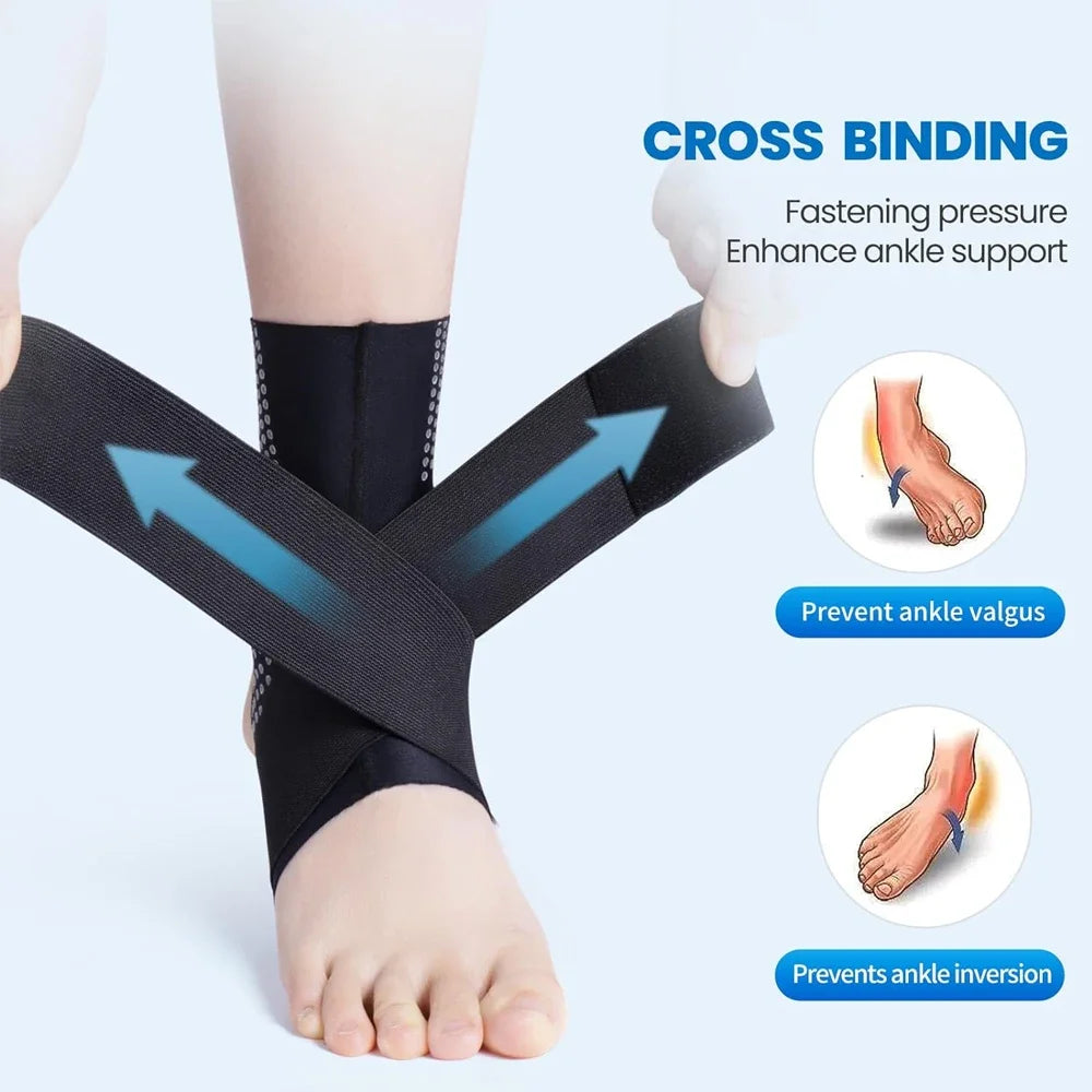 Compression Ankle Brace for Achilles Tendonitis Relief - Unisex Support Socks for Swelling and Joint Pain During Sports Activities