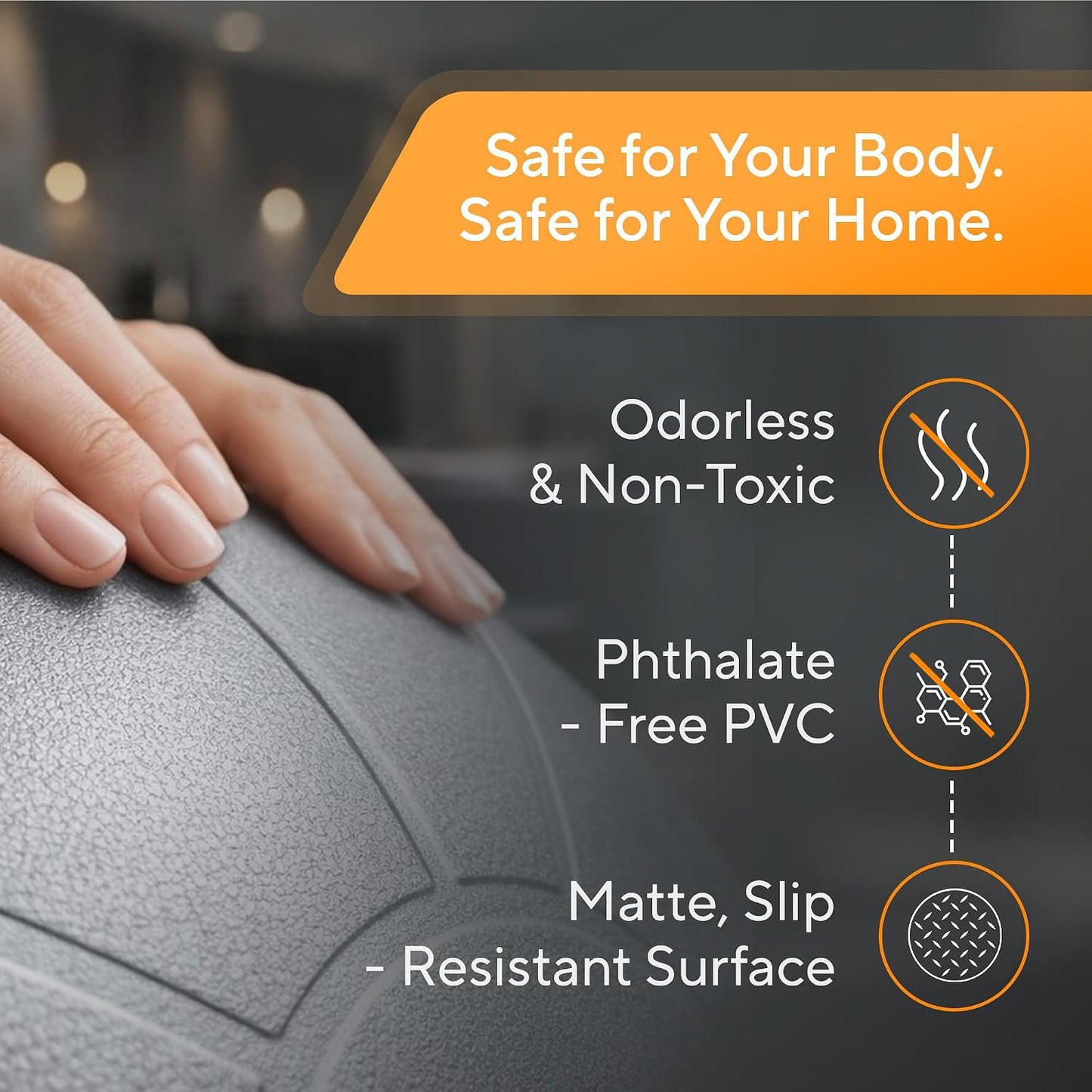 Professional Exercise Ball for Yoga, Pilates, and Fitness - Ideal for Pregnancy, Stability, Core Strength, Balance Therapy, and Home Gym Use - Includes Fast Pump