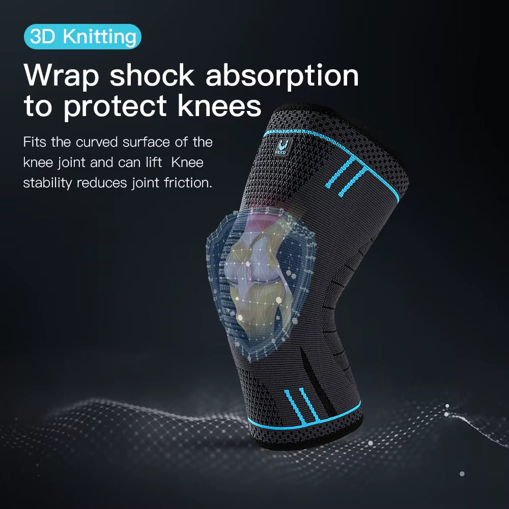 Compression Knee Support Sleeve - Elastic and Breathable Knee Brace for Sports, Gym, Basketball, Volleyball, and Running