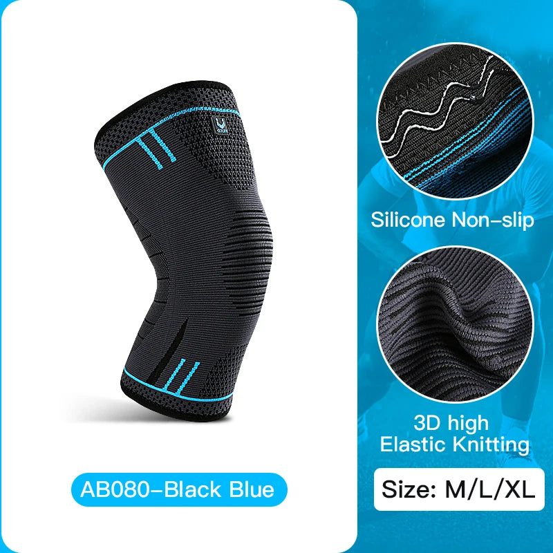 Compression Knee Support Sleeve - Elastic and Breathable Knee Brace for Sports, Gym, Basketball, Volleyball, and Running