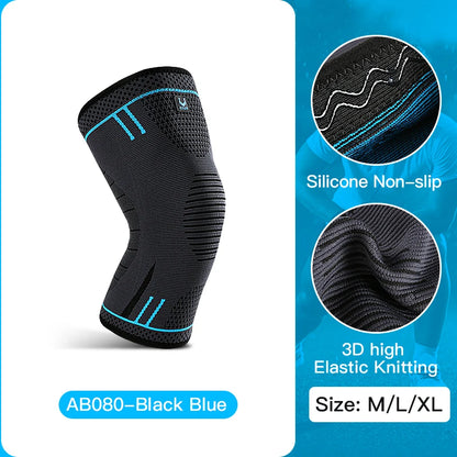 Compression Knee Support Sleeve - Elastic and Breathable Knee Brace for Sports, Gym, Basketball, Volleyball, and Running